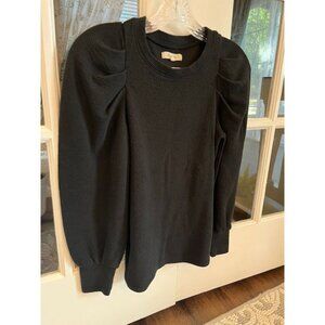 NWOT Madewell Puff Sleeve Knit Top Black Size XXS